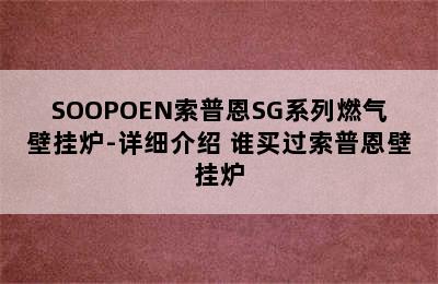 SOOPOEN索普恩SG系列燃气壁挂炉-详细介绍 谁买过索普恩壁挂炉